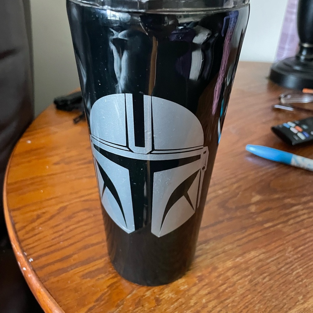 Black and Silver Mandalorian Mug for Dining